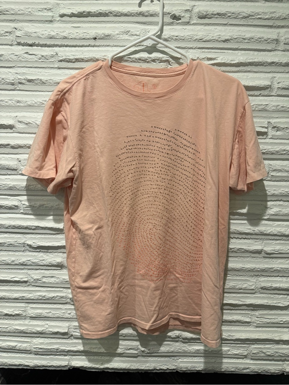 Modern Amusement Light Peach Short Sleeve Crewneck Tee